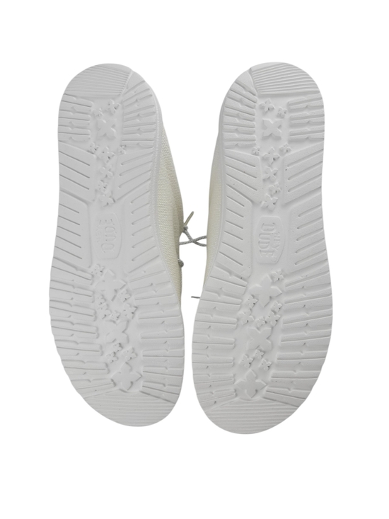 Hey Dude Wally Mens Slip-On Canvas Shoes White/Multi Size 12